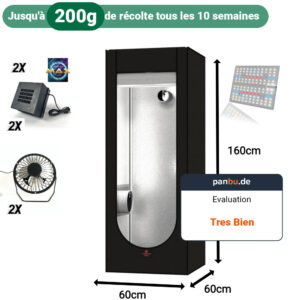 Kit complet de Grow Box - 60x60x160 cm